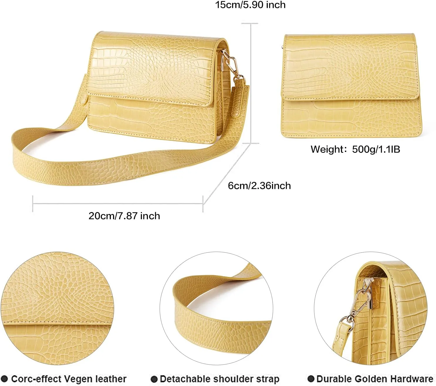 Telena Crossbody Bags for Women Vegan Leather Purses for Women Crossbody Handbag Purse with Adjustable Strap
