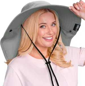 Tirrinia Womens Hiking Hat Wide Brim Hat with Large Neck Flap UPF 50  Sun Protection Hats