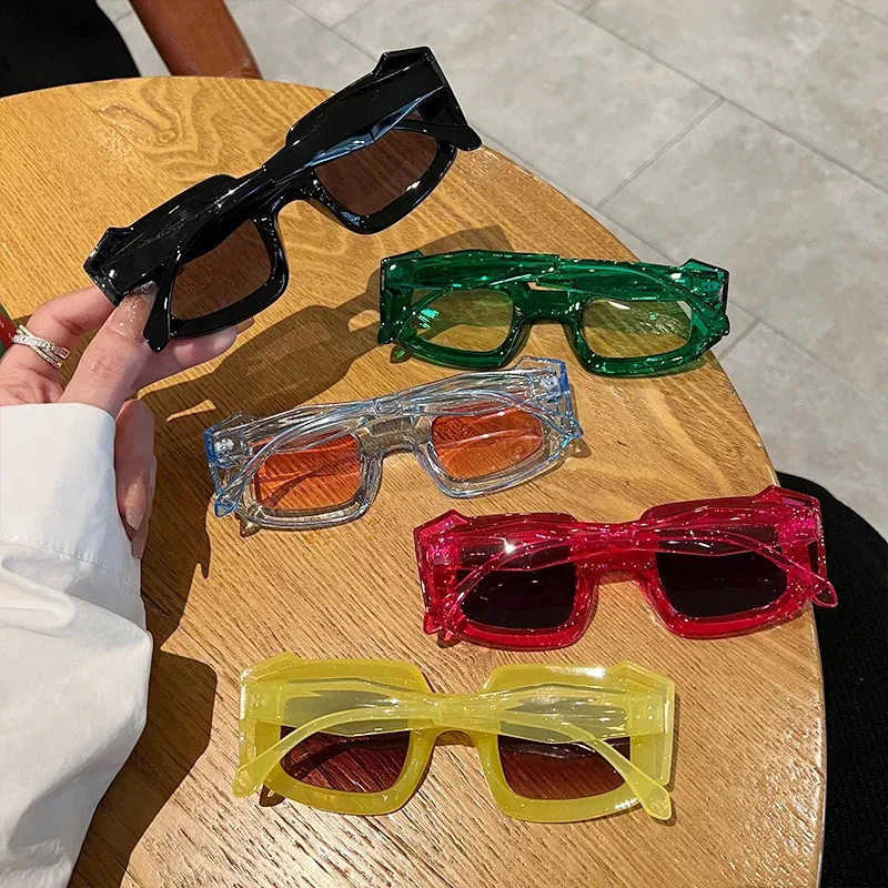 VAIGE Retro Oversized Square Sunglasses in Classic Black - UV400 Protection