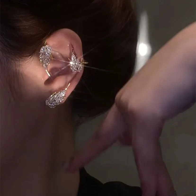 Women GirlsEars of Wheat Ear Cuffs Wrap Earrings Non Piercing Jewelry