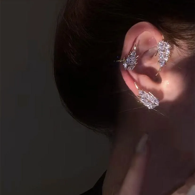 Women GirlsEars of Wheat Ear Cuffs Wrap Earrings Non Piercing Jewelry