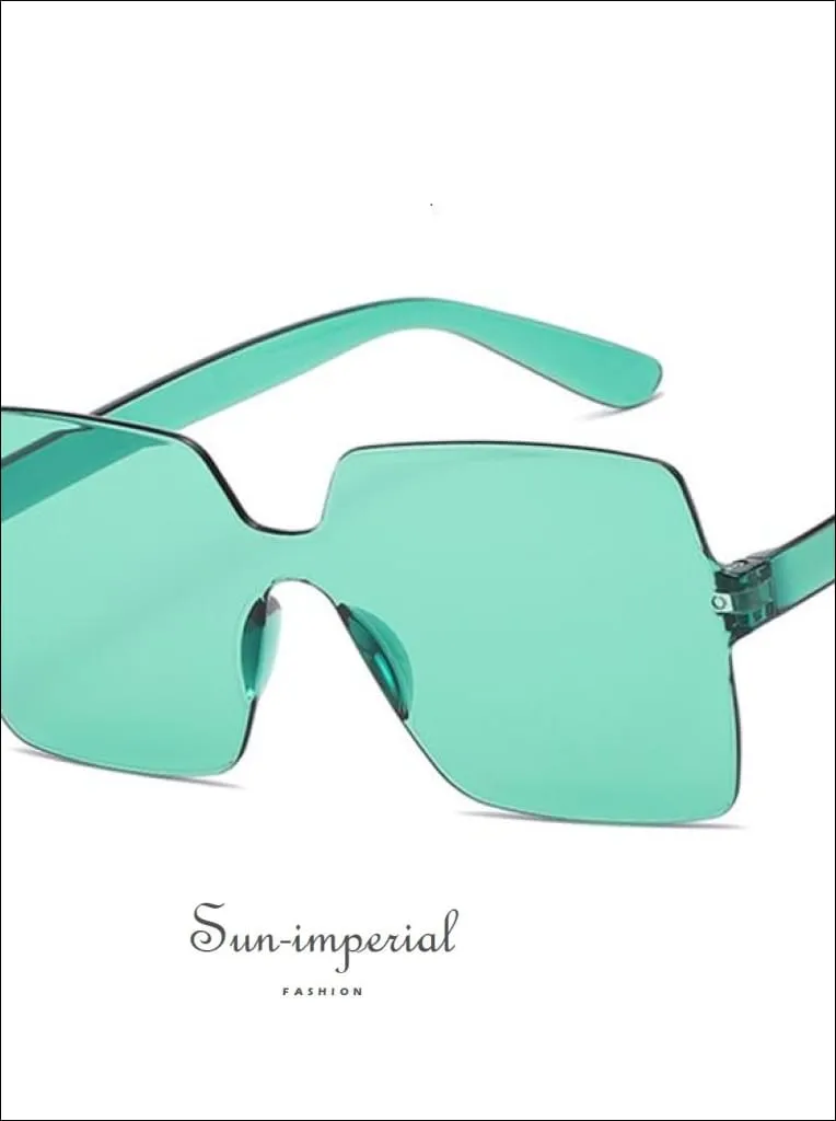 Women Yellow Fashion Sunglasses Oversized Square Shape