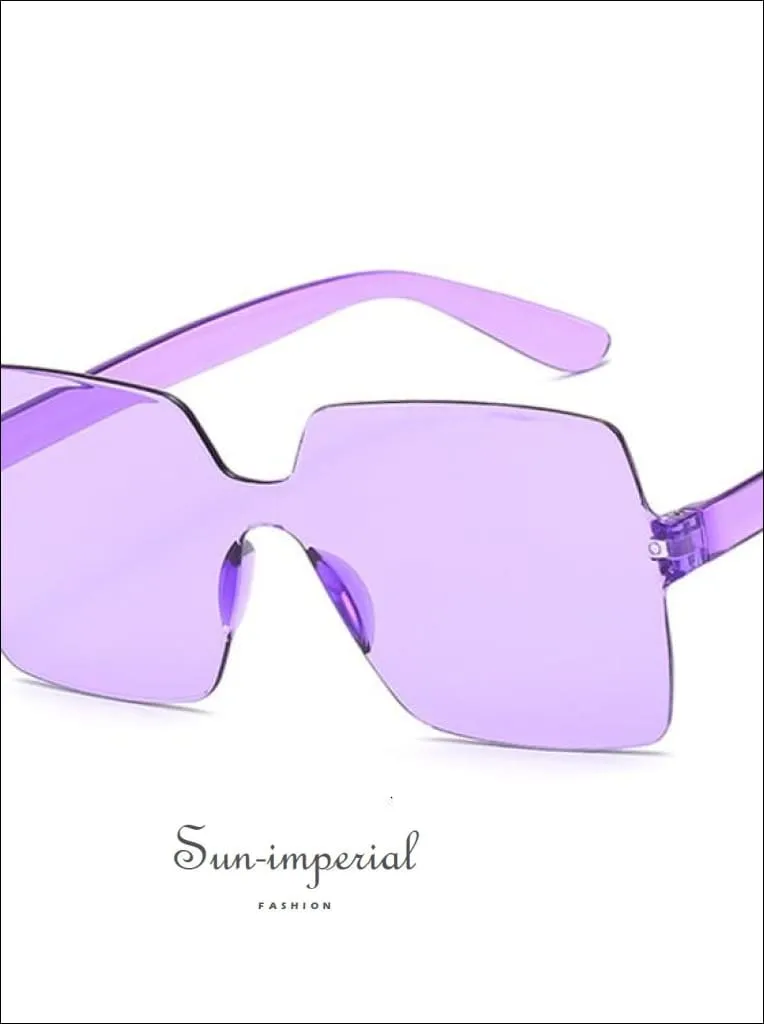 Women Yellow Fashion Sunglasses Oversized Square Shape