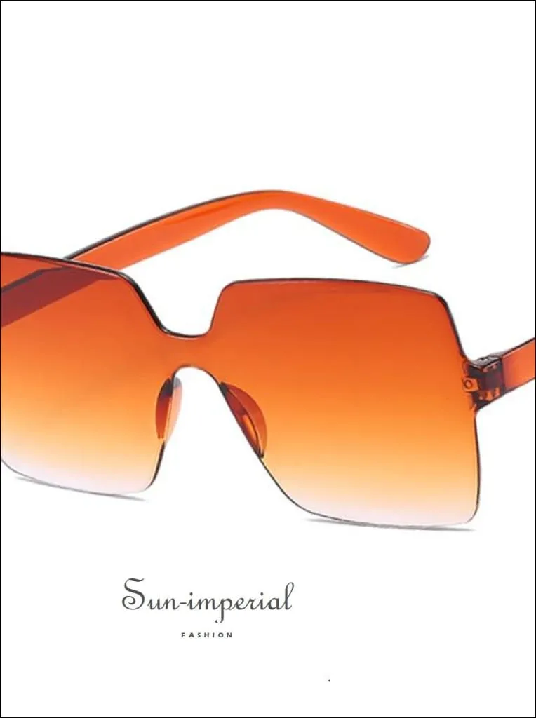 Women Yellow Fashion Sunglasses Oversized Square Shape