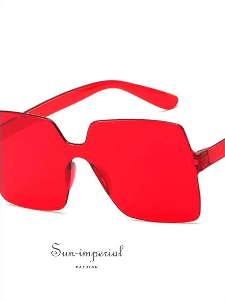 Women Yellow Fashion Sunglasses Oversized Square Shape