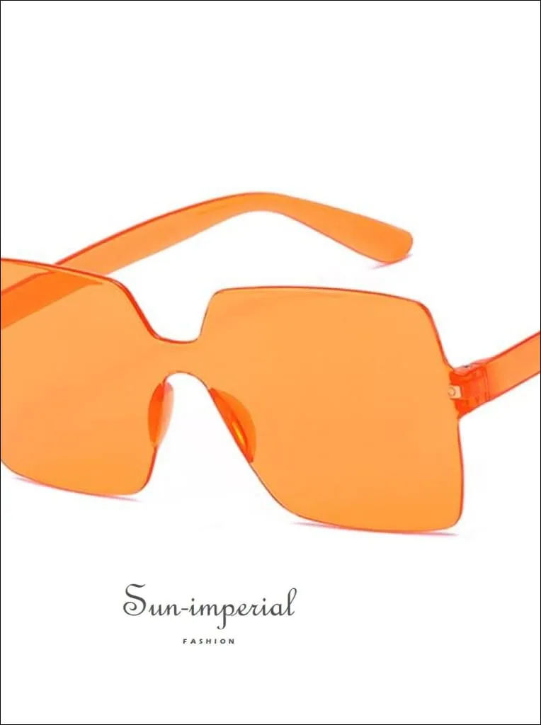 Women Yellow Fashion Sunglasses Oversized Square Shape