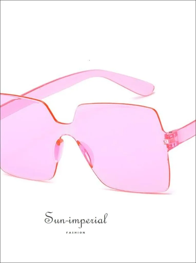Women Yellow Fashion Sunglasses Oversized Square Shape