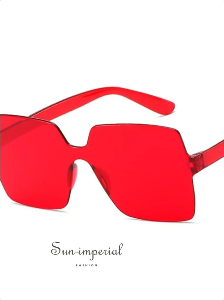 Women Yellow Fashion Sunglasses Oversized Square Shape