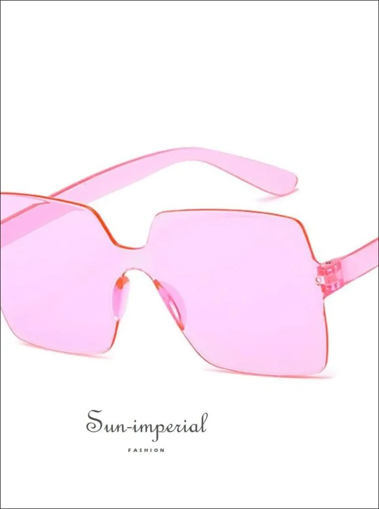 Women Yellow Fashion Sunglasses Oversized Square Shape