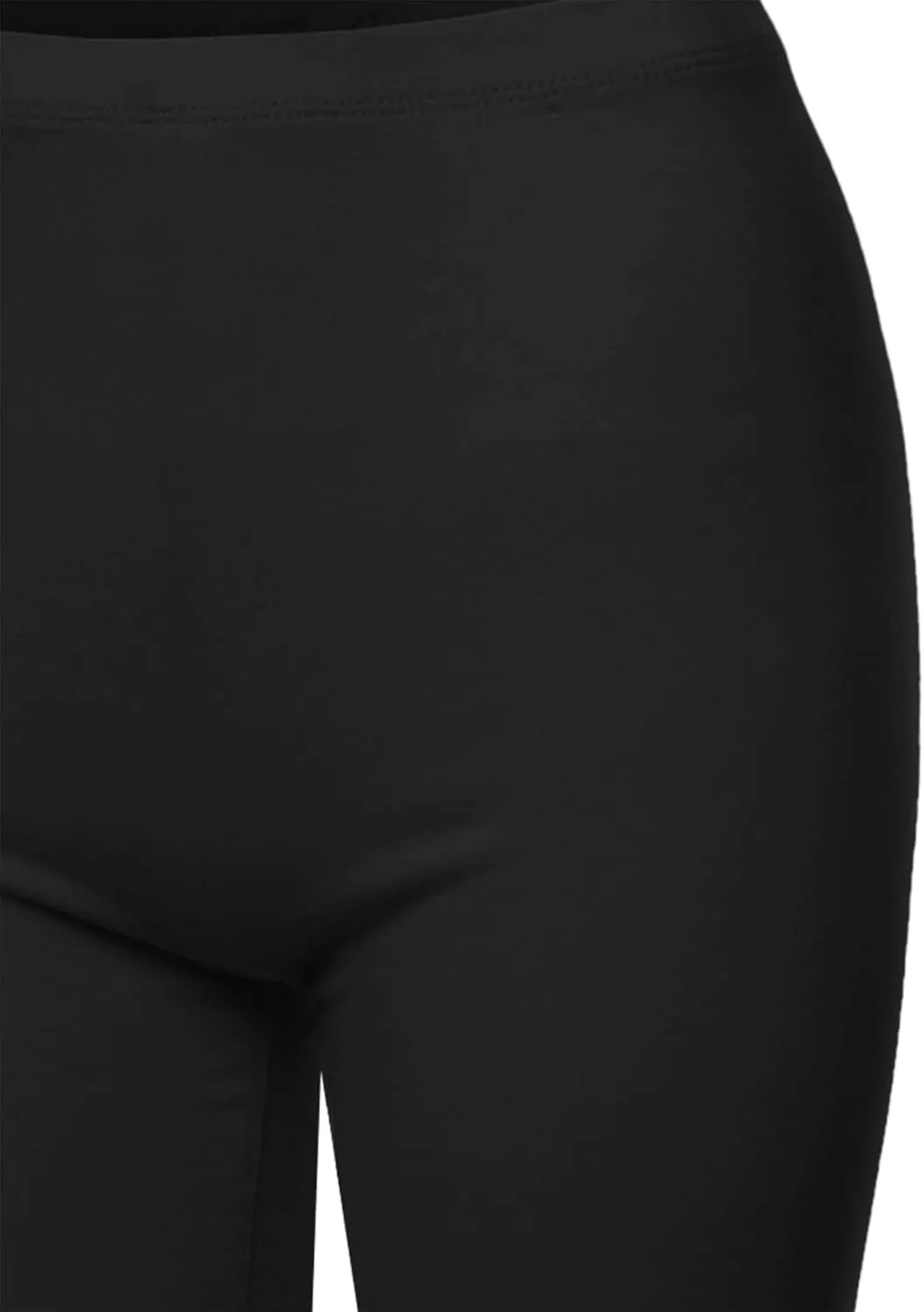 Women's Basic Solid Premium Cotton Mid Thigh High Rise Biker Bermuda Shorts
