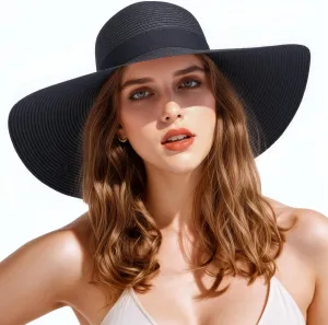 Women's Foldable Wide-Brimmed Beach Hat Summer Sun Beach Hat