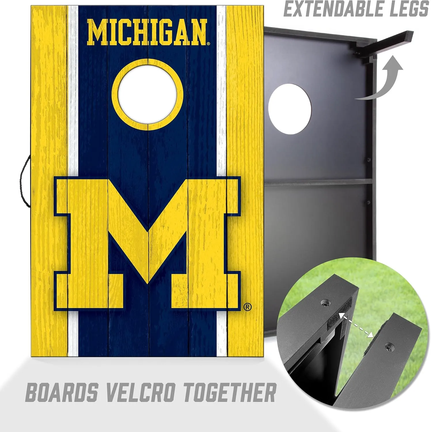 YouTheFan NCAA 2' x 3' Portable Cornhole Game with Logo Bags
